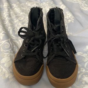 Black and brown kid vans shoes size 12c